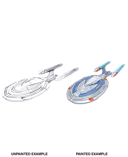 Star Trek: Deep Cuts Unpainted Miniatures: Sovereign Class | Galaxy Games LLC