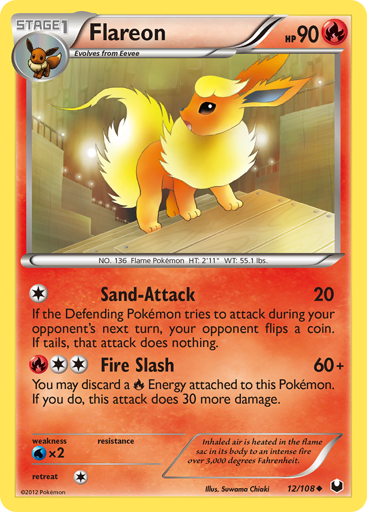 Flareon (12/108) [Black & White: Dark Explorers] | Galaxy Games LLC