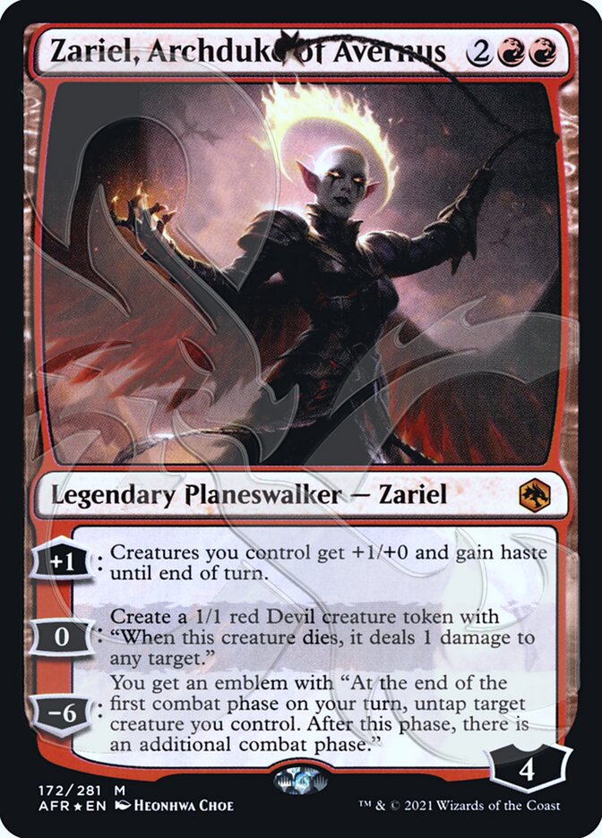 Zariel, Archduke of Avernus (Ampersand Promo) [Dungeons & Dragons: Adventures in the Forgotten Realms Promos] | Galaxy Games LLC