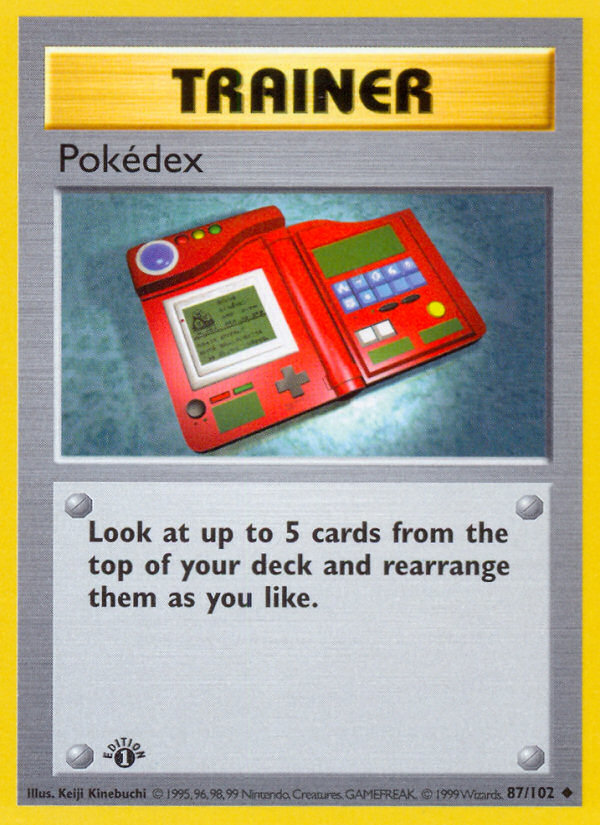 Pokedex (87/102) (Shadowless) [Base Set 1st Edition] | Galaxy Games LLC