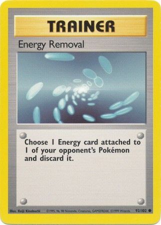 Energy Removal (92/102) [Base Set Unlimited] | Galaxy Games LLC