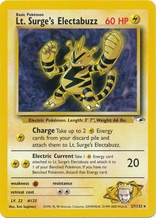 Lt. Surge's Electabuzz (27/132) [Gym Heroes Unlimited] | Galaxy Games LLC