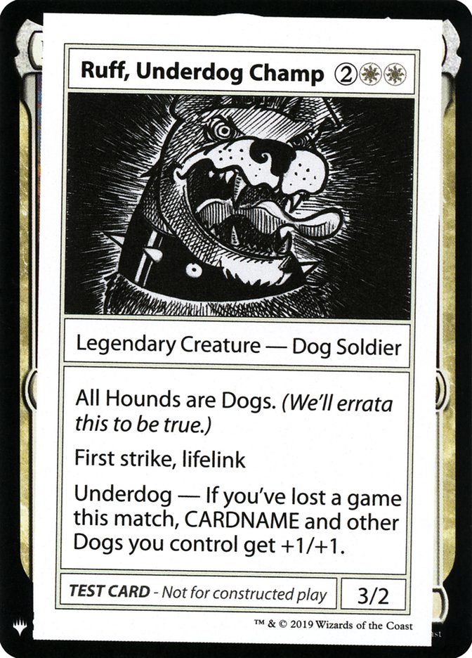 Ruff, Underdog Champ [Mystery Booster Playtest Cards] | Galaxy Games LLC