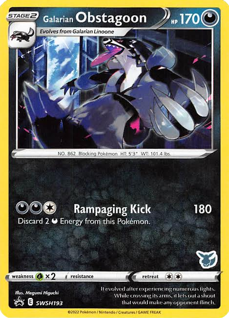 Galarian Obstagoon (SWSH193) (Eevee Deck) [Battle Academy 2022] | Galaxy Games LLC