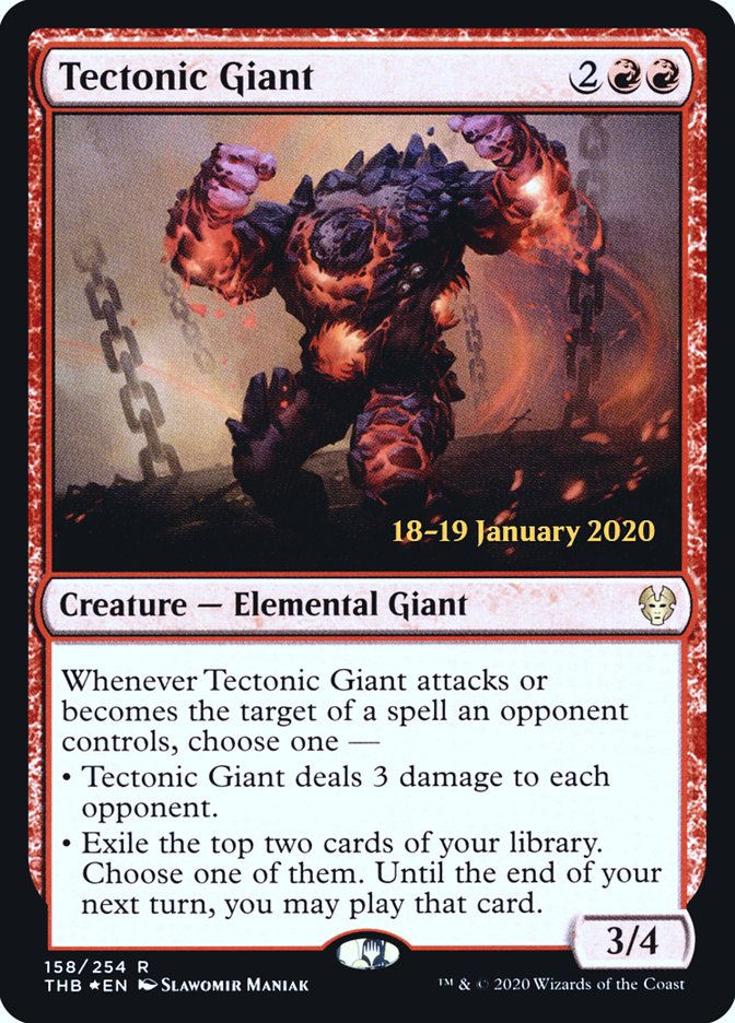 Tectonic Giant [Theros Beyond Death Prerelease Promos] | Galaxy Games LLC