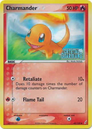 Charmander (48/100) (Stamped) [EX: Crystal Guardians] | Galaxy Games LLC