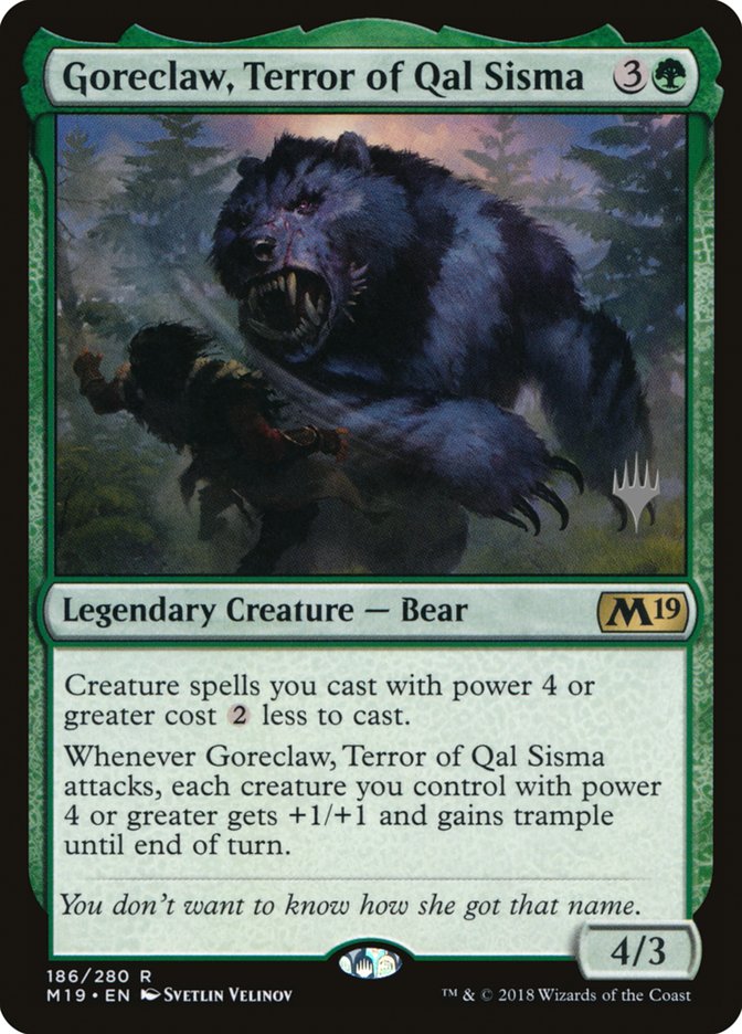 Goreclaw, Terror of Qal Sisma (Promo Pack) [Core Set 2019 Promos] | Galaxy Games LLC