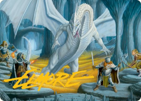 Cave of the Frost Dragon Art Card (Gold-Stamped Signature) [Dungeons & Dragons: Adventures in the Forgotten Realms Art Series] | Galaxy Games LLC