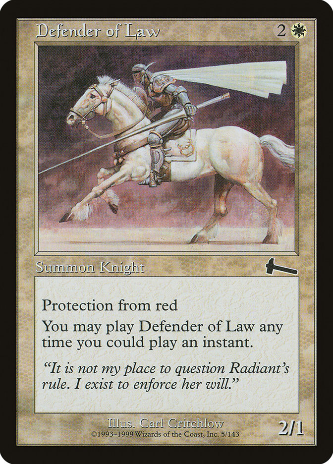 Defender of Law [Urza's Legacy] | Galaxy Games LLC