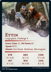 Ettin Art Card (Gold-Stamped Signature) [Dungeons & Dragons: Adventures in the Forgotten Realms Art Series] | Galaxy Games LLC