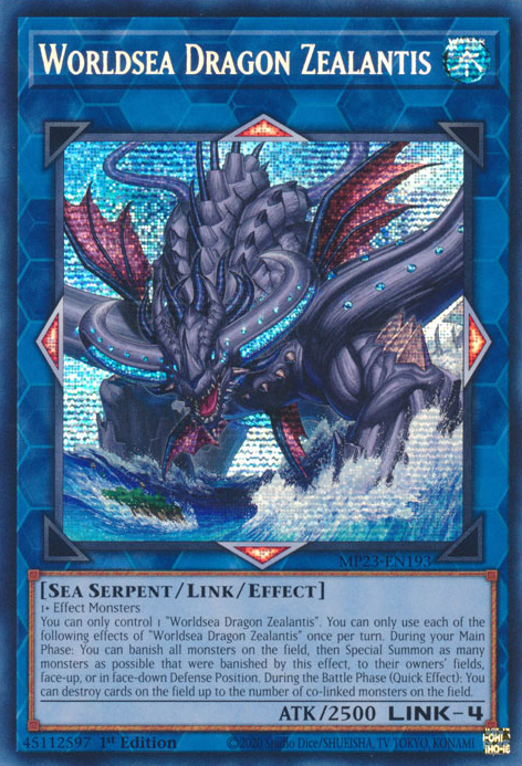 Worldsea Dragon Zealantis [MP23-EN193] Prismatic Secret Rare | Galaxy Games LLC