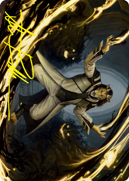 Leonin Lightscribe Art Card (Gold-Stamped Signature) [Strixhaven: School of Mages Art Series] | Galaxy Games LLC
