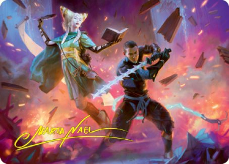Explosive Entry Art Card (Gold-Stamped Signature) [Kamigawa: Neon Dynasty Art Series] | Galaxy Games LLC