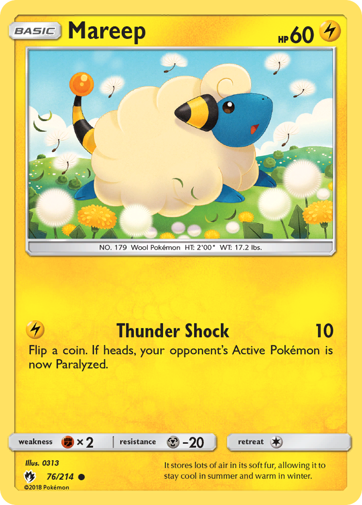 Mareep (76/214) [Sun & Moon: Lost Thunder] | Galaxy Games LLC