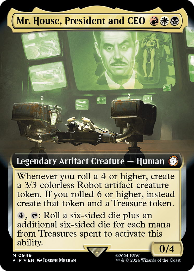 Mr. House, President and CEO (Extended Art) (Surge Foil) [Fallout] | Galaxy Games LLC