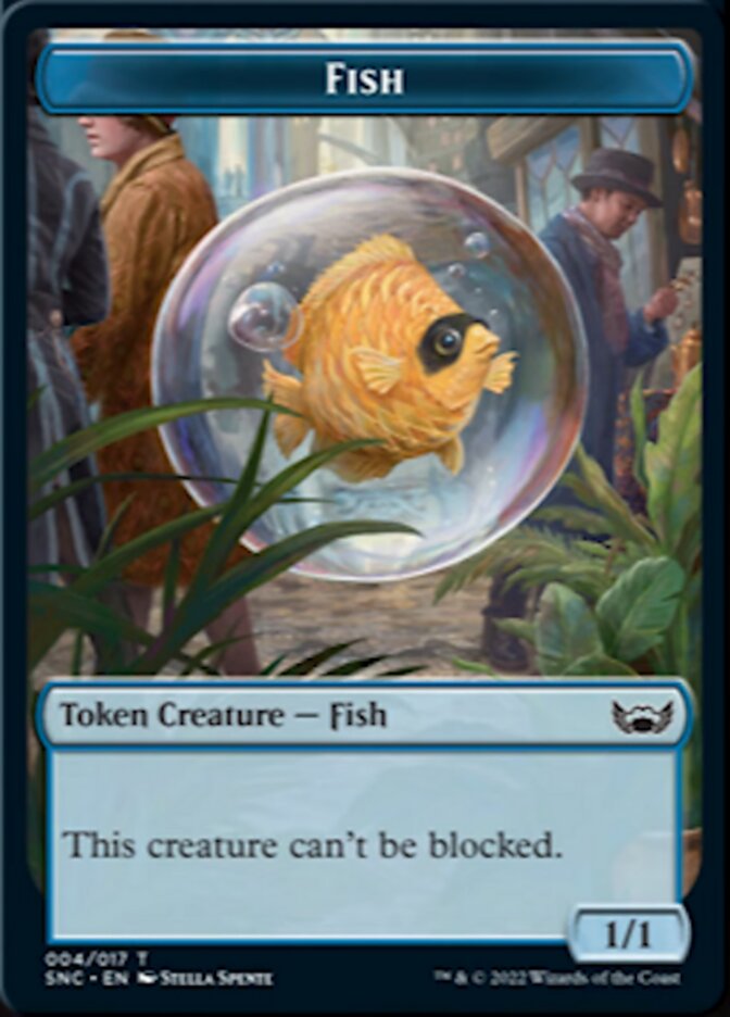 Fish // Angel Double-sided Token [Streets of New Capenna Tokens] | Galaxy Games LLC