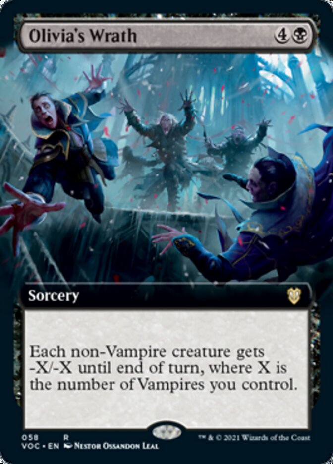 Olivia's Wrath (Extended Art) [Innistrad: Crimson Vow Commander] | Galaxy Games LLC