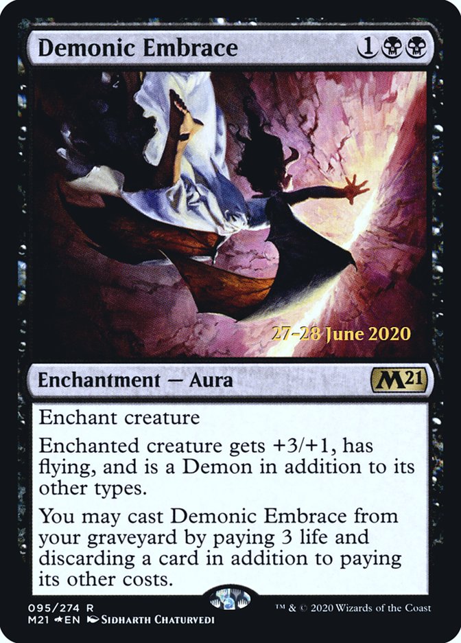 Demonic Embrace [Core Set 2021 Prerelease Promos] | Galaxy Games LLC