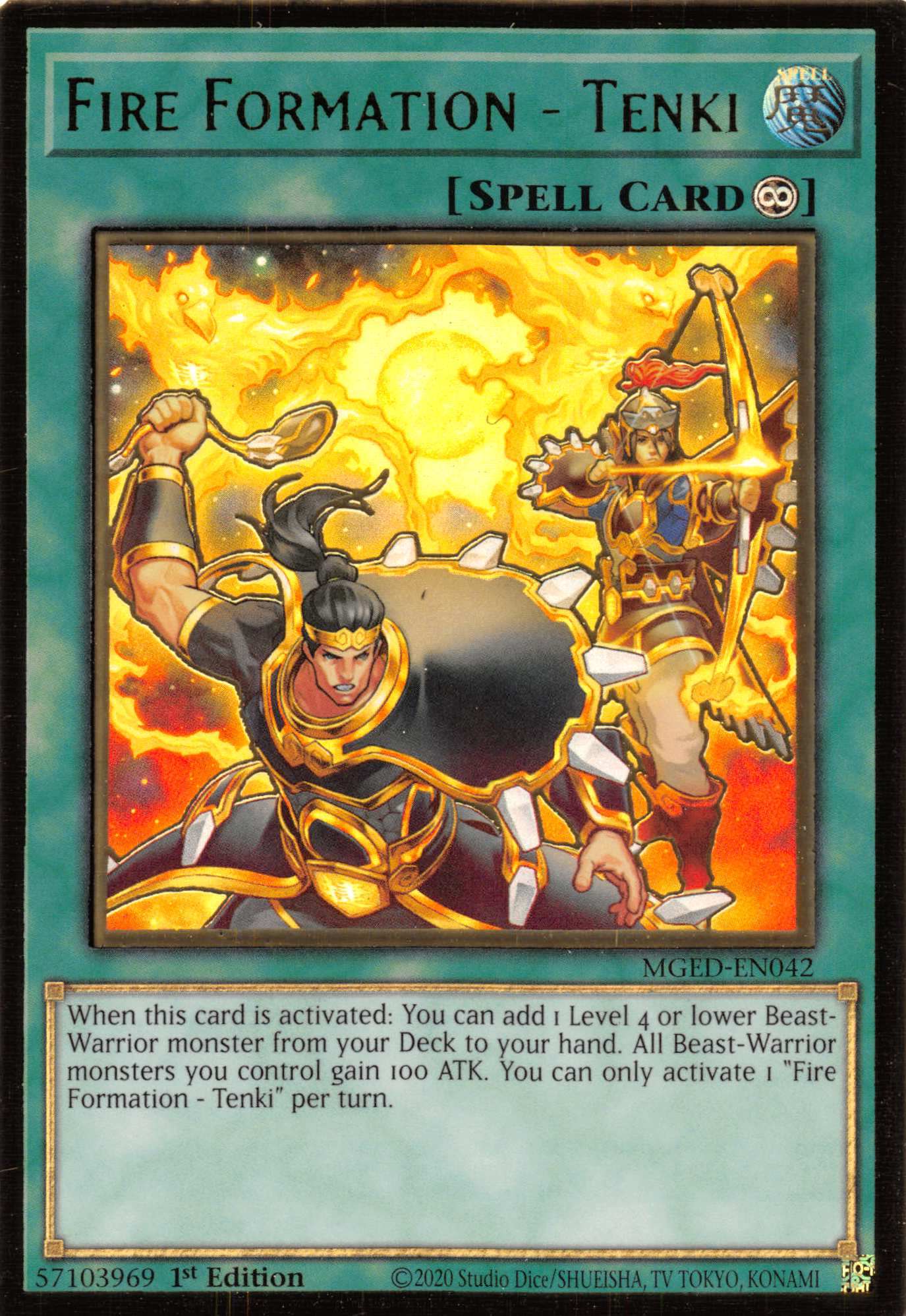Fire Formation - Tenki [MGED-EN042] Gold Rare | Galaxy Games LLC