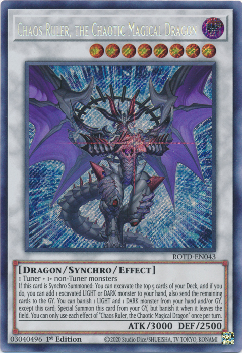 Chaos Ruler, the Chaotic Magical Dragon [ROTD-EN043] Secret Rare | Galaxy Games LLC