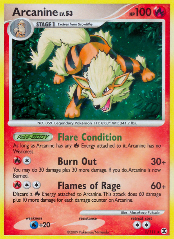 Arcanine (1/111) [Platinum: Rising Rivals] | Galaxy Games LLC