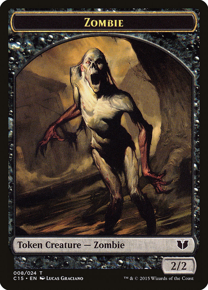 Cat // Zombie Double-Sided Token [Commander 2015 Tokens] | Galaxy Games LLC