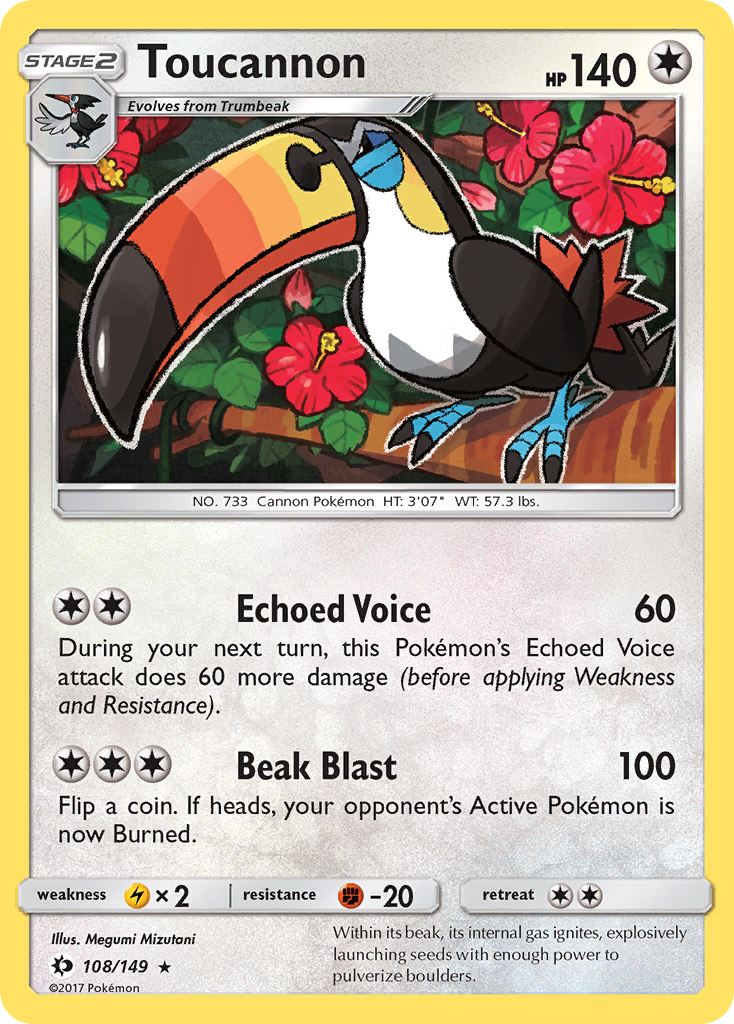 Toucannon (108/149) [Sun & Moon: Base Set] | Galaxy Games LLC