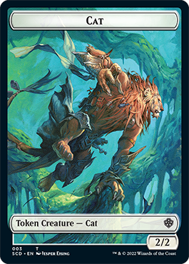 Saproling // Cat Double-Sided Token [Starter Commander Decks] | Galaxy Games LLC