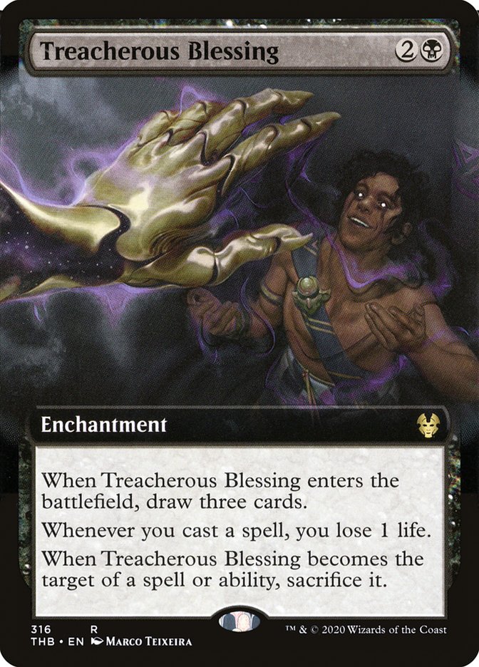 Treacherous Blessing (Extended Art) [Theros Beyond Death] | Galaxy Games LLC