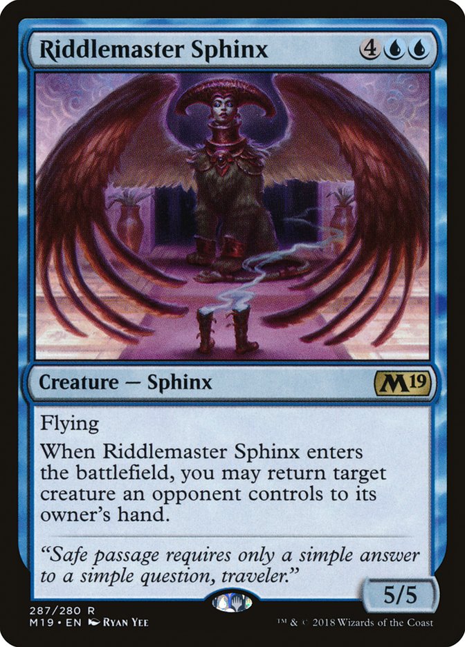 Riddlemaster Sphinx [Core Set 2019] | Galaxy Games LLC