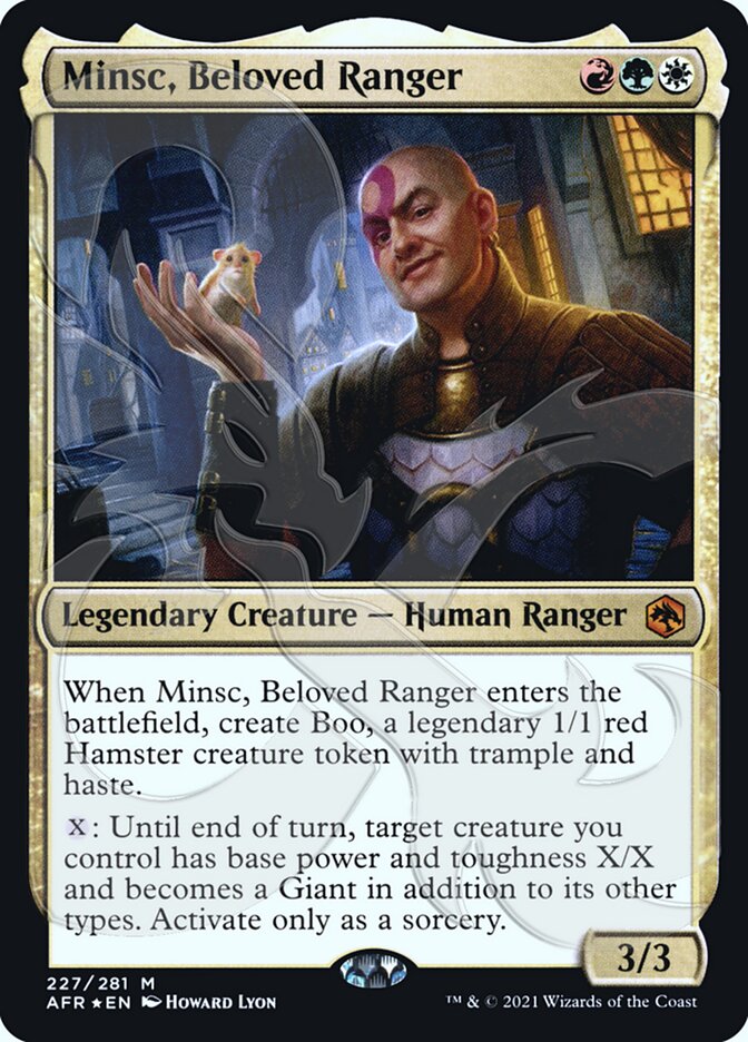 Minsc, Beloved Ranger (Ampersand Promo) [Dungeons & Dragons: Adventures in the Forgotten Realms Promos] | Galaxy Games LLC