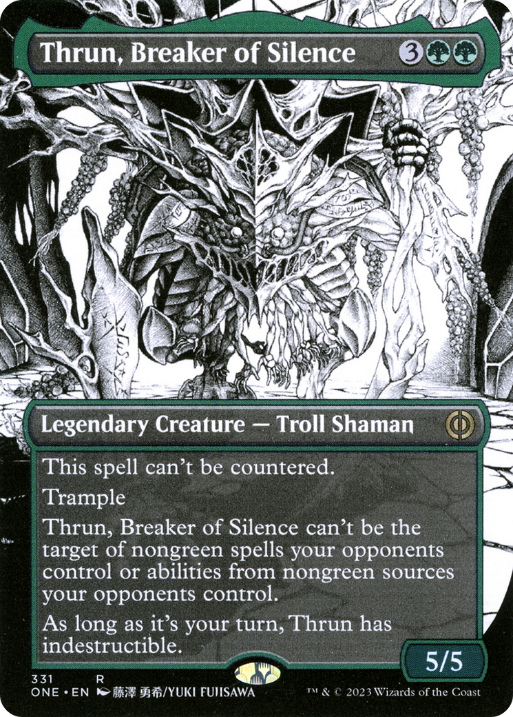 Thrun, Breaker of Silence (Borderless Manga) [Phyrexia: All Will Be One] | Galaxy Games LLC