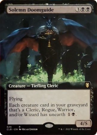 Solemn Doomguide (Extended Art) [Commander Legends: Battle for Baldur's Gate] | Galaxy Games LLC