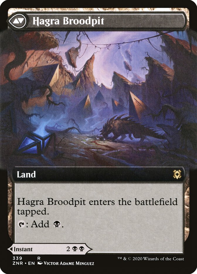 Hagra Mauling // Hagra Broodpit (Extended Art) [Zendikar Rising] | Galaxy Games LLC