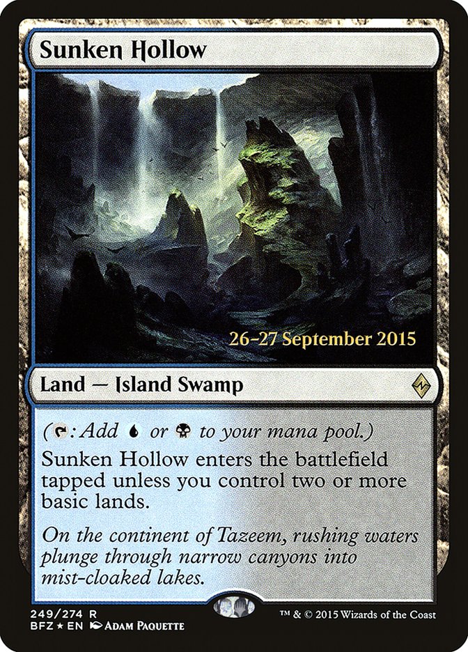 Sunken Hollow [Battle for Zendikar Prerelease Promos] | Galaxy Games LLC