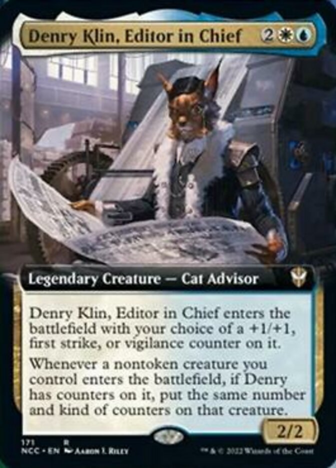 Denry Klin, Editor in Chief (Extended Art) [Streets of New Capenna Commander] | Galaxy Games LLC