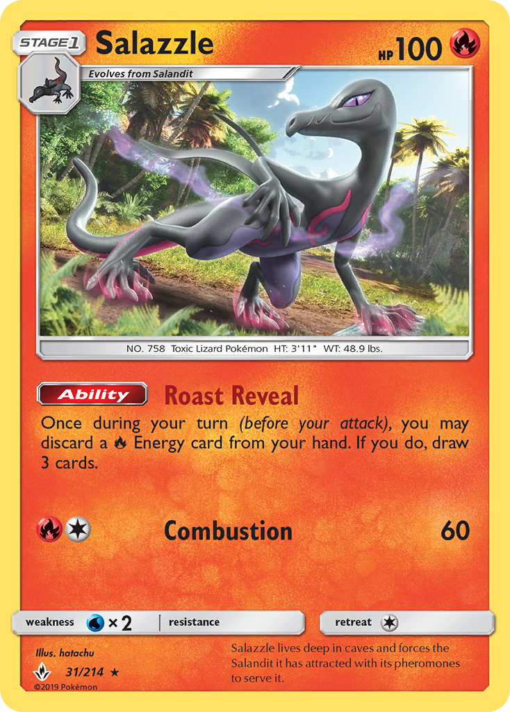 Salazzle (31/214) [Sun & Moon: Unbroken Bonds] | Galaxy Games LLC