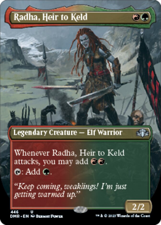 Radha, Heir to Keld (Borderless Alternate Art) [Dominaria Remastered] | Galaxy Games LLC