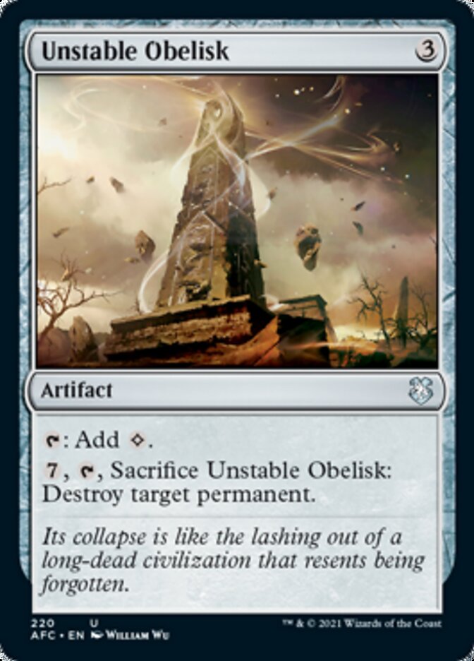 Unstable Obelisk [Dungeons & Dragons: Adventures in the Forgotten Realms Commander] | Galaxy Games LLC