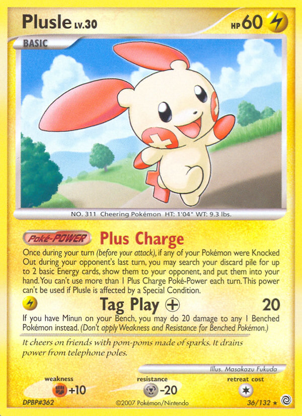 Plusle (36/132) [Diamond & Pearl: Secret Wonders] | Galaxy Games LLC