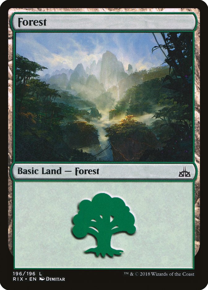 Forest (196) [Rivals of Ixalan] | Galaxy Games LLC