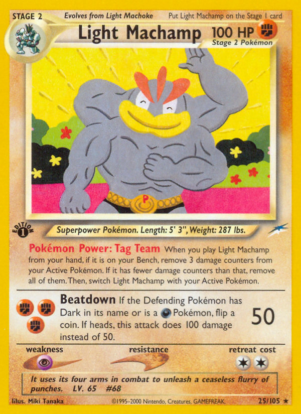 Light Machamp (25/105) [Neo Destiny 1st Edition] | Galaxy Games LLC