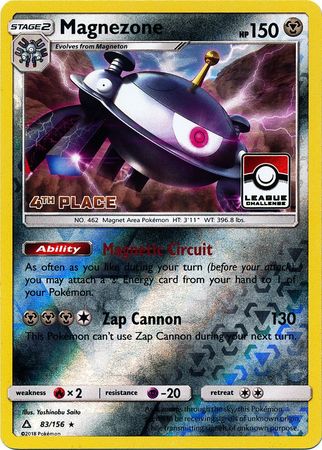 Magnezone (83/156) (League Promo 4th Place) [Sun & Moon: Ultra Prism] | Galaxy Games LLC