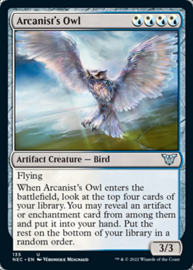 Arcanist's Owl [Kamigawa: Neon Dynasty Commander] | Galaxy Games LLC