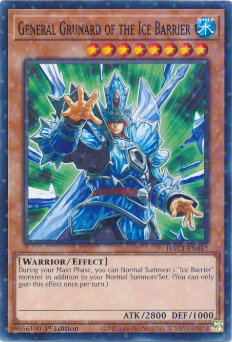 General Grunard of the Ice Barrier (Duel Terminal) [HAC1-EN042] Common | Galaxy Games LLC