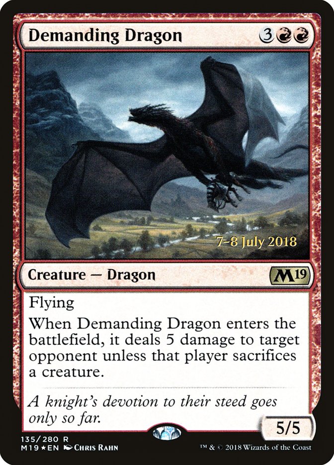 Demanding Dragon [Core Set 2019 Prerelease Promos] | Galaxy Games LLC