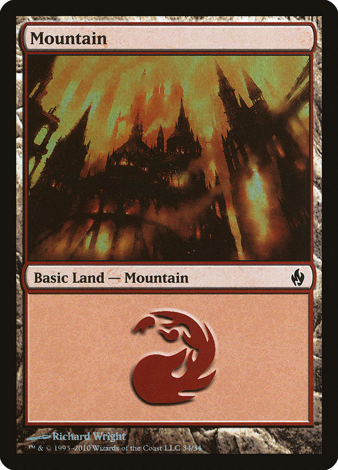 Mountain (34) [Premium Deck Series: Fire and Lightning] | Galaxy Games LLC