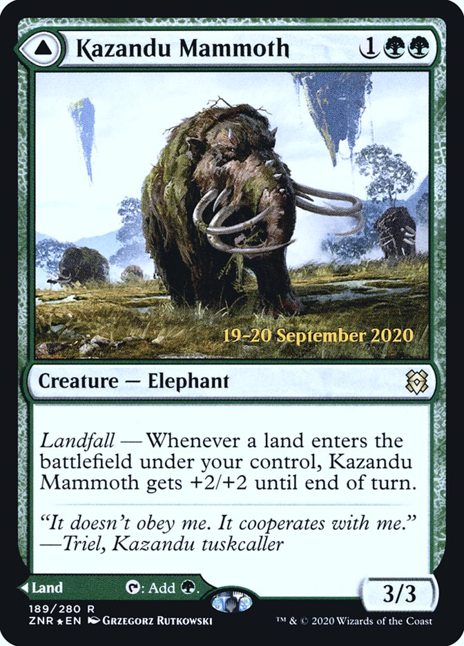 Kazandu Mammoth // Kazandu Valley [Zendikar Rising Prerelease Promos] | Galaxy Games LLC