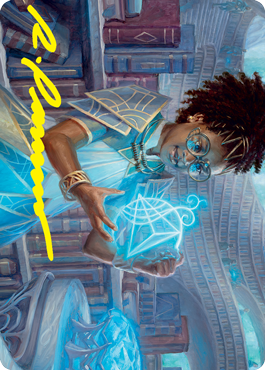 Zimone, Quandrix Prodigy Art Card (Gold-Stamped Signature) [Strixhaven: School of Mages Art Series] | Galaxy Games LLC