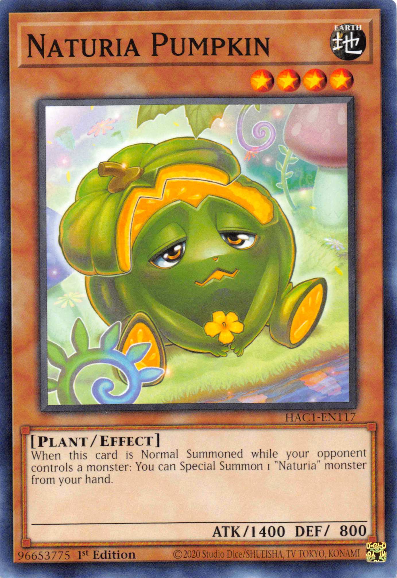 Naturia Pumpkin (Duel Terminal) [HAC1-EN117] Parallel Rare | Galaxy Games LLC